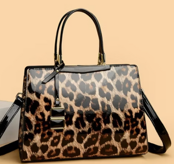 Ladies Elegant Crocodile Pattern Leopard Handbag, Cross Body Style